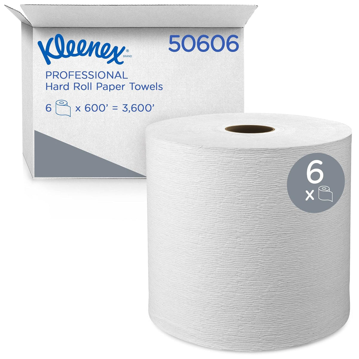 Hard Roll Paper Towels White 6 Rolls X3934