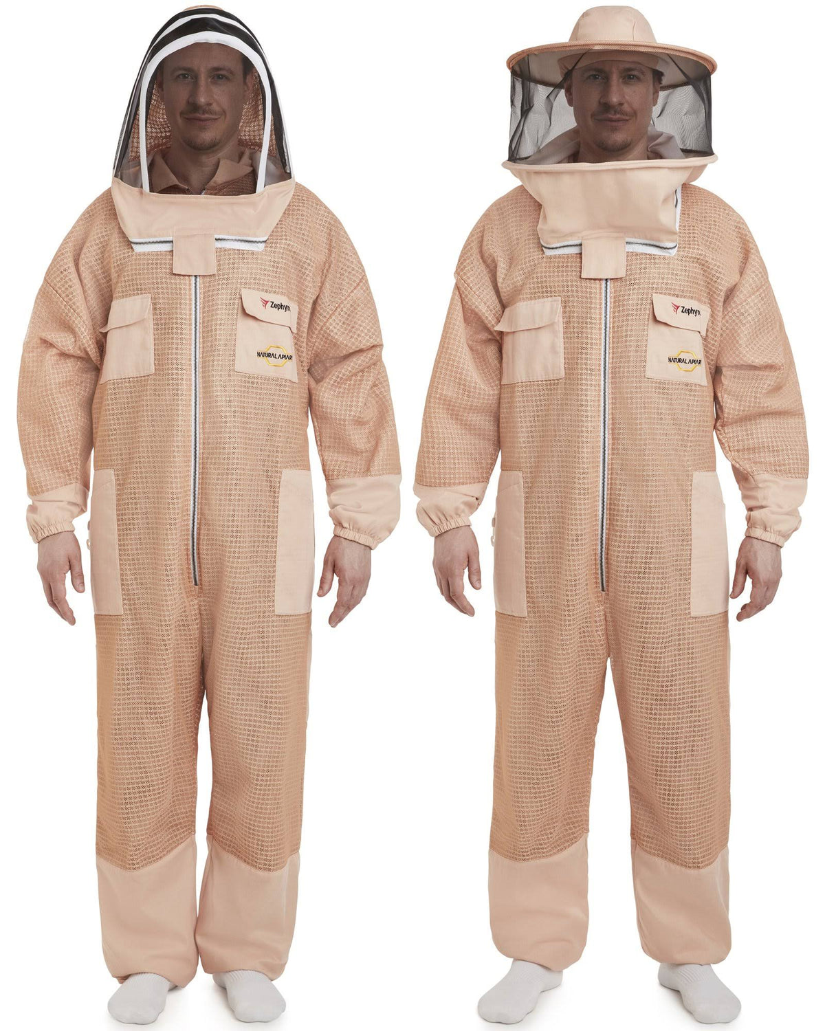 3 Layer Ventilated Beekeeping Suit with 2 Veils White / 3XL K7054