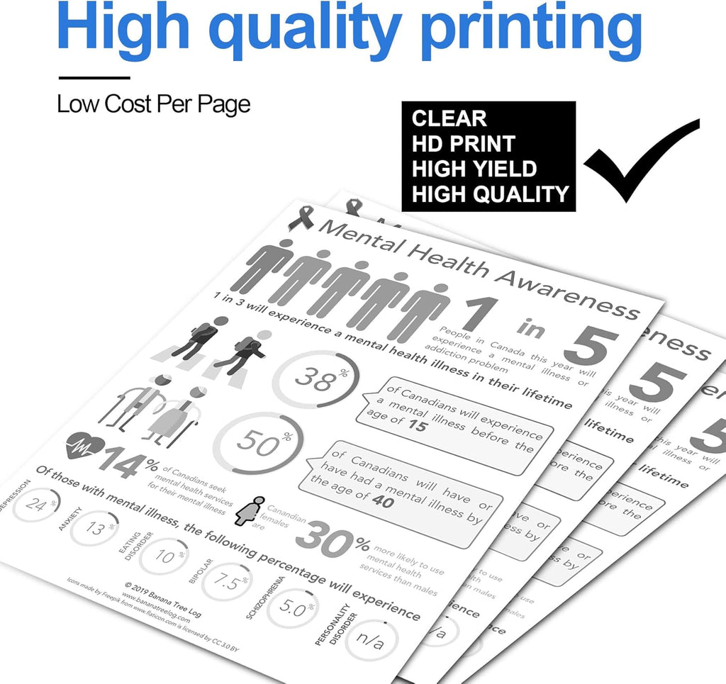 2 Pack Black Toner Cartridge for HP Printer C673246