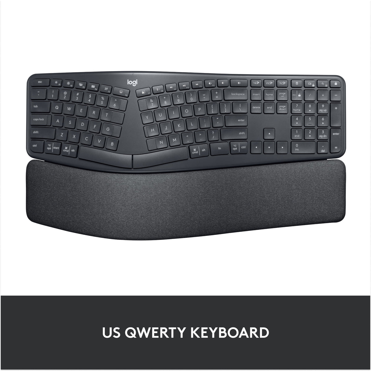 Graphite Ergonomic Split Keyboard with Wrist Rest R355960