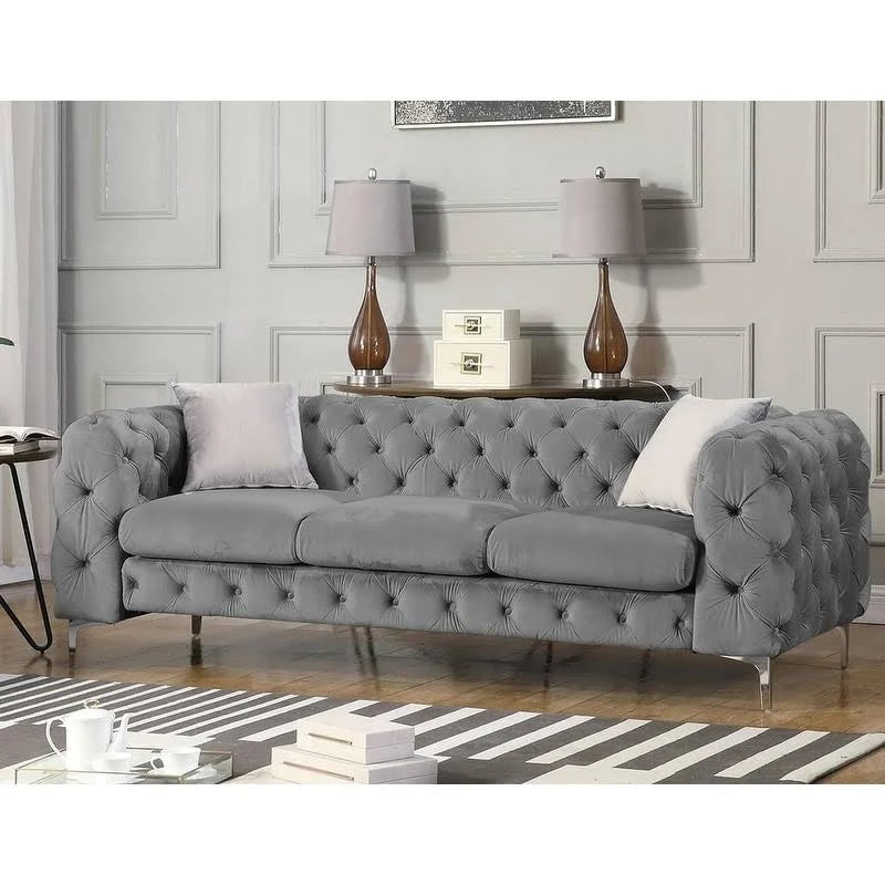 Blue Velvet Sofa M5930