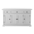 White Four-Door Buffet with Three Drawers B53266