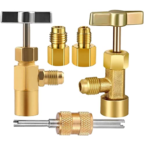 R1234YF Self-Sealing Puncture Style Refrigerant Can Tap Valve with Hose Adapters F79519