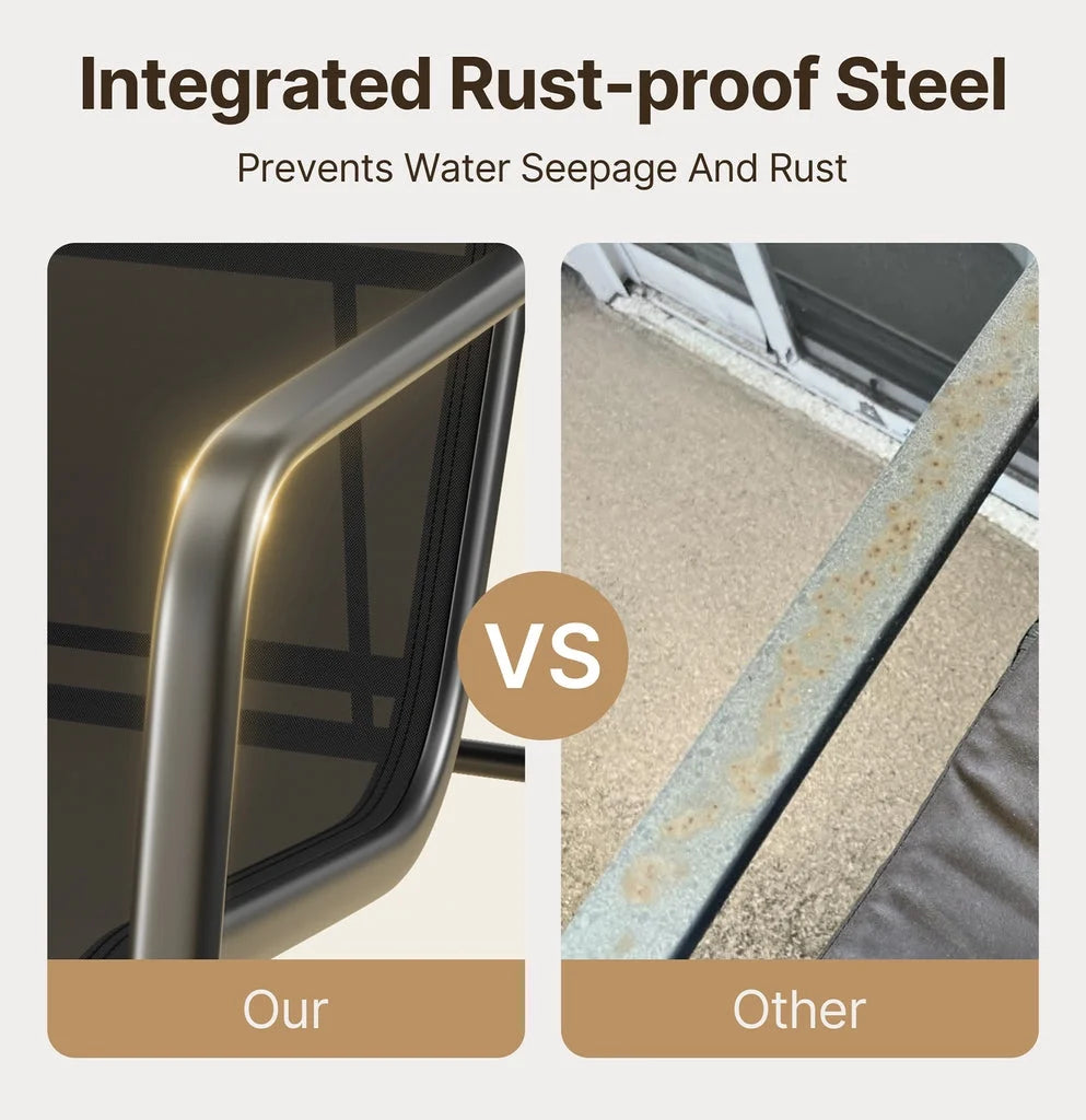 3 Pieces Textilene Patio Furniture Set with Tea Table H576825