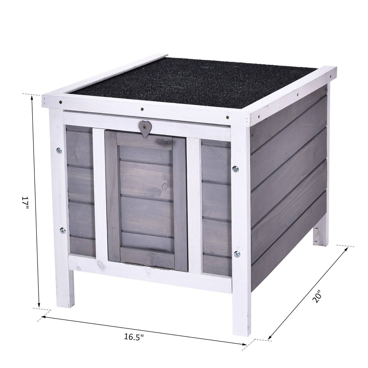 Grey Raised Wooden Pet House S889805