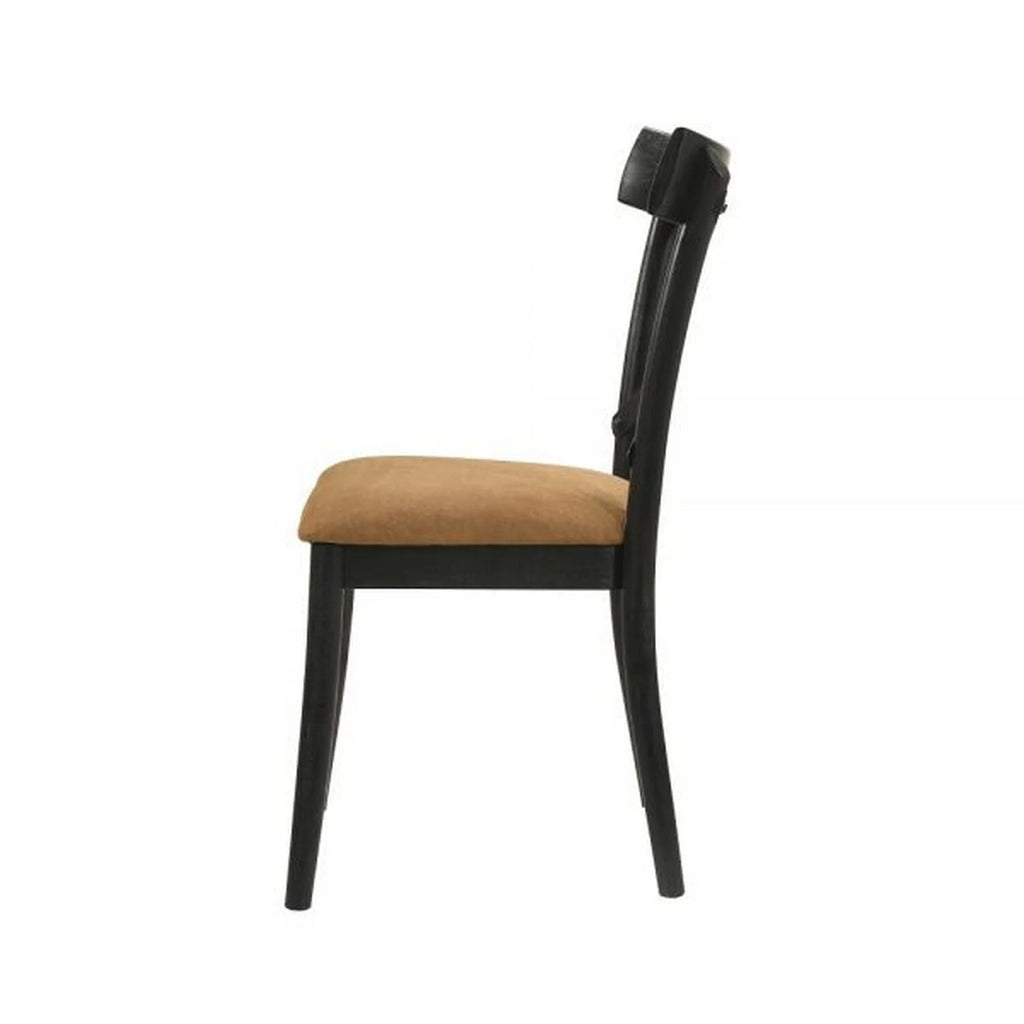 Brown and Black Dining Chair, Set of 2 P32982