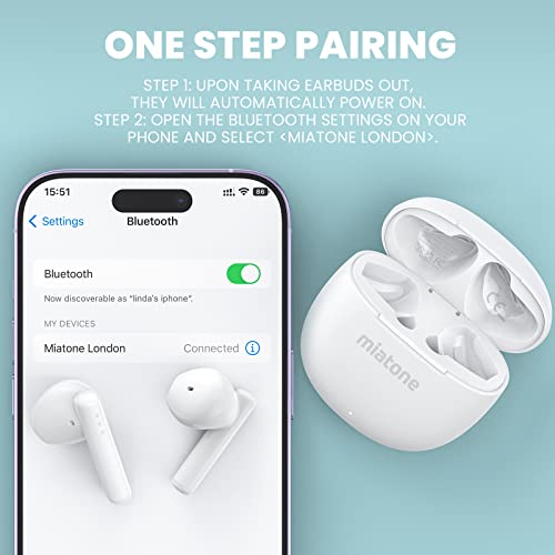 White Wireless Earbuds with Charging Case Q602
