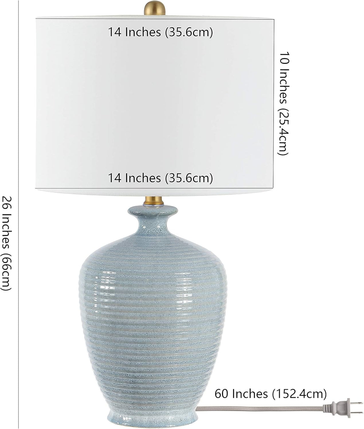 Blue 26-inch Table Lamp F65788