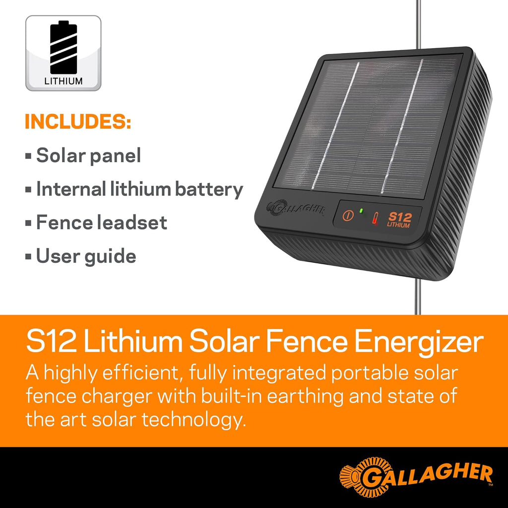 Solar Electric Fence Charger 0.12 Stored Joule Energizer H9659