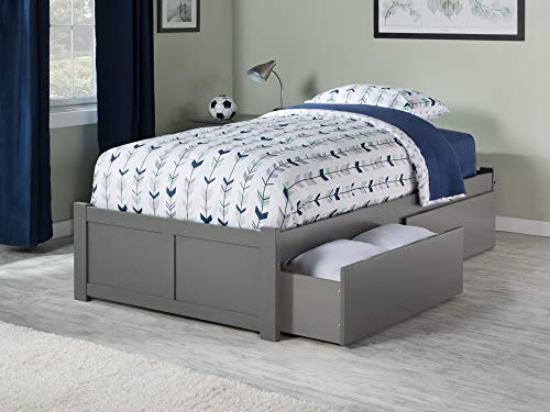 Platform Bed with Footboard & Storage Drawers P299