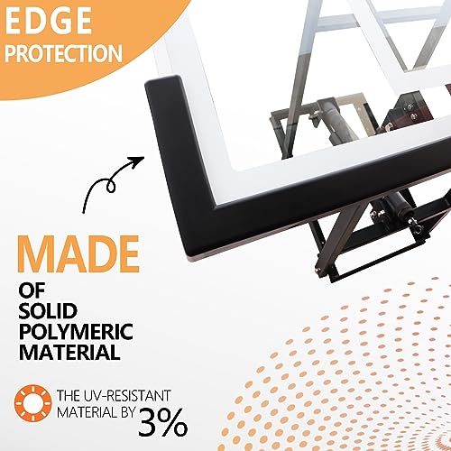 Basketball Hoop Wall Mounted Adjustable-Height with 60''x36'' Tempered Glass Backboard Breakaway Rim and Net X74580