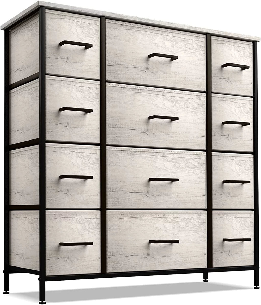 12 Drawer Storage Dresser with Fabric Bins G931