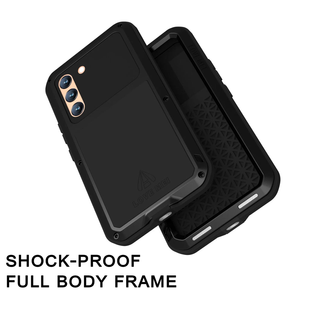 White Metal Bumper Silicone Case with Built-in Screen Protector G548
