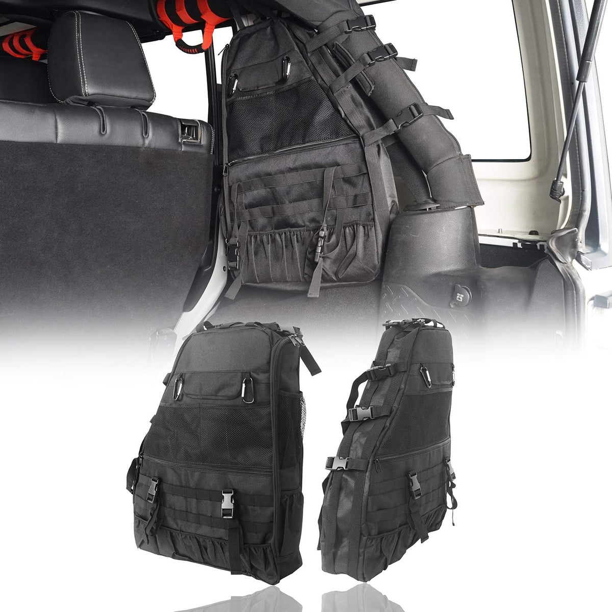 2X Roll Bar Storage Bag Cargo Cage Multi-Pockets Organizers Tool Storage E18123