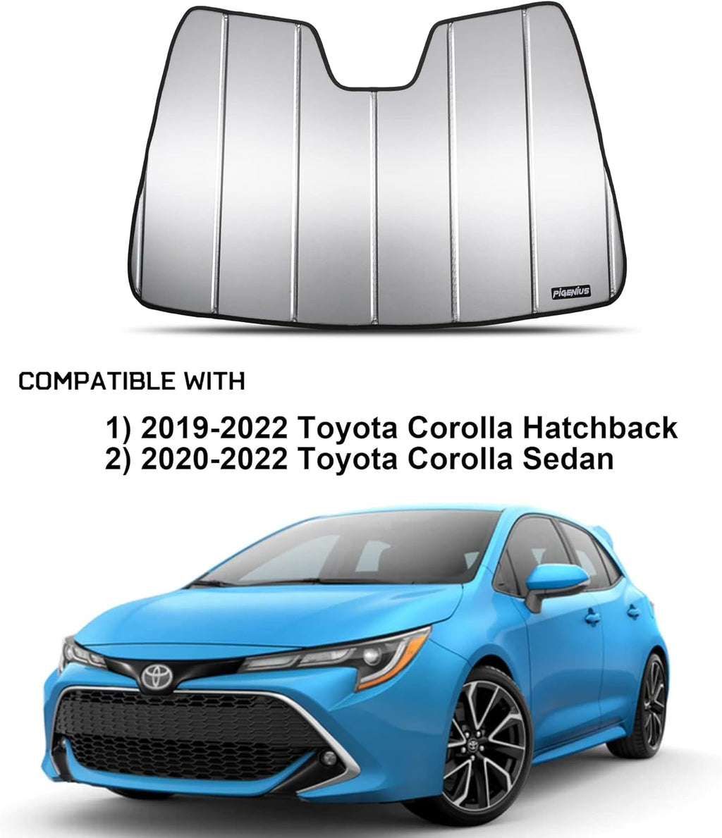 Windshield Sun Shade Pack of 2 for Toyota Corolla I6525