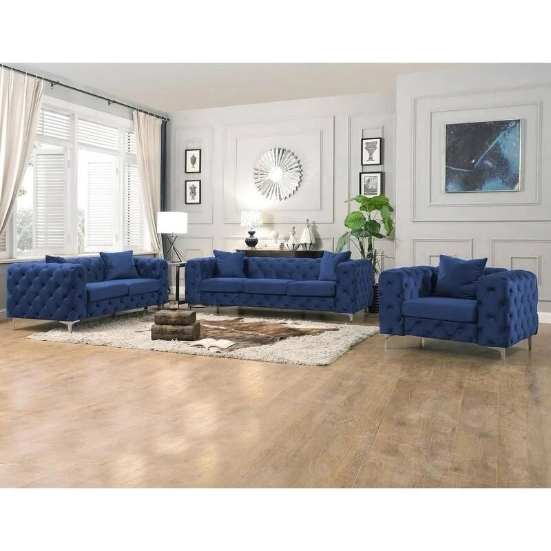 Blue Velvet Sofa M5930