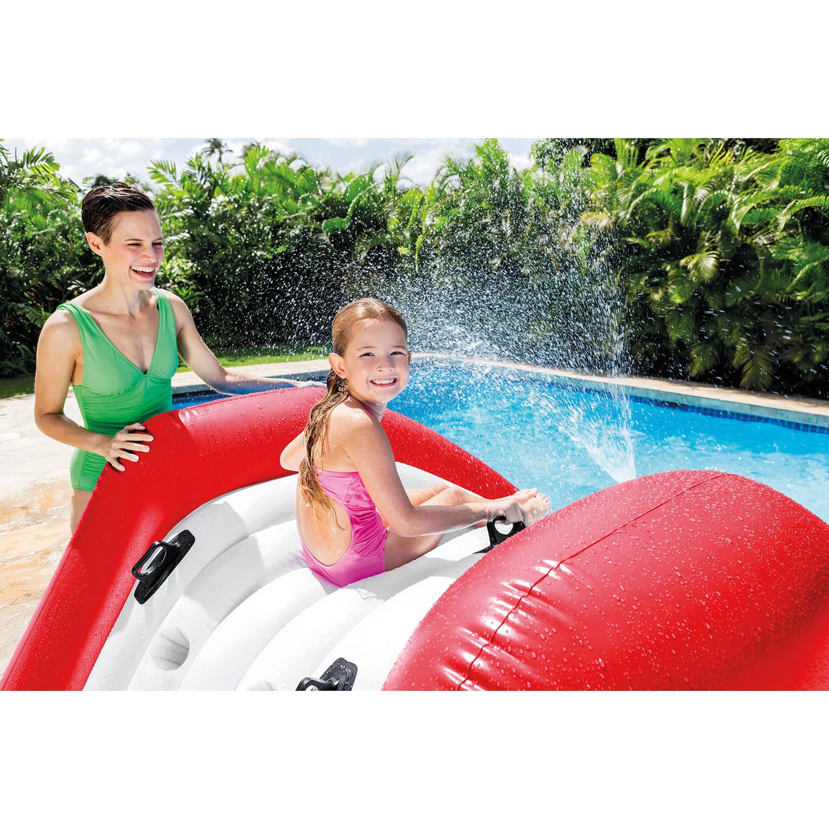 Red Inflatable Pool Water Slide, Blue Inflatable Pool Water Slide U6919