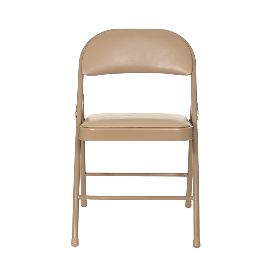 Beige Vinyl Folding Chair, Pack of 4 R159242