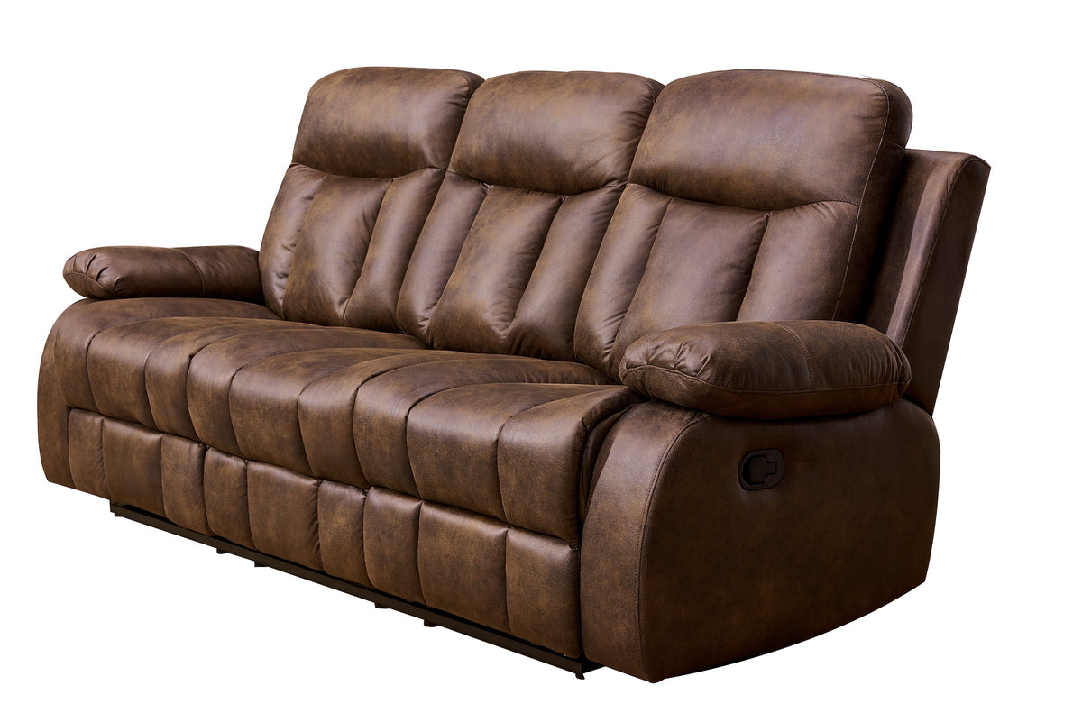 Microfiber Reclining Sofa and Loveseat E6380