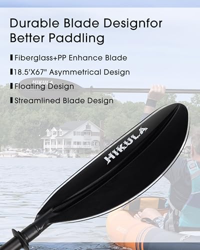 Adjustable 3 Piece Kayak Paddle with Nylon Blades N66265