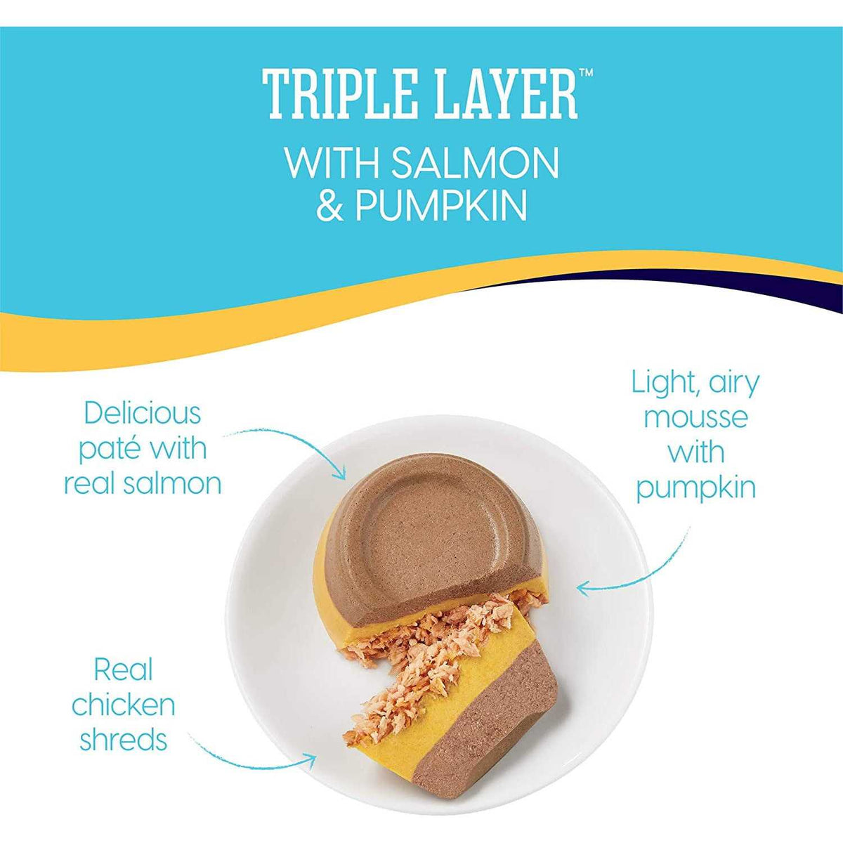 Solid Gold Triple Layer Pate Mousse & Shreds Pumpkin Cat Food Q970