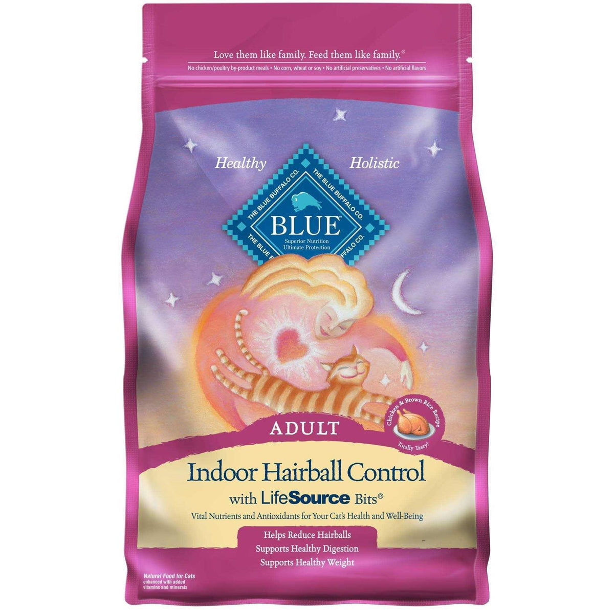 Blue Indoor Hairball Control Dry Cat Food D571