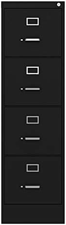 Black 4 Drawer Letter File Cabinet F7409