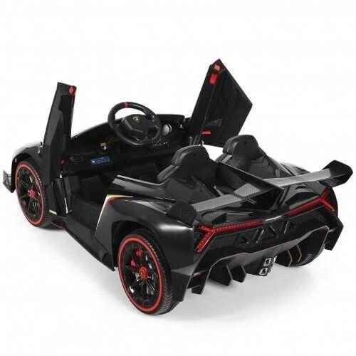 Black 2-Seater Licensed Lamborghini Ride on Car with RC E665