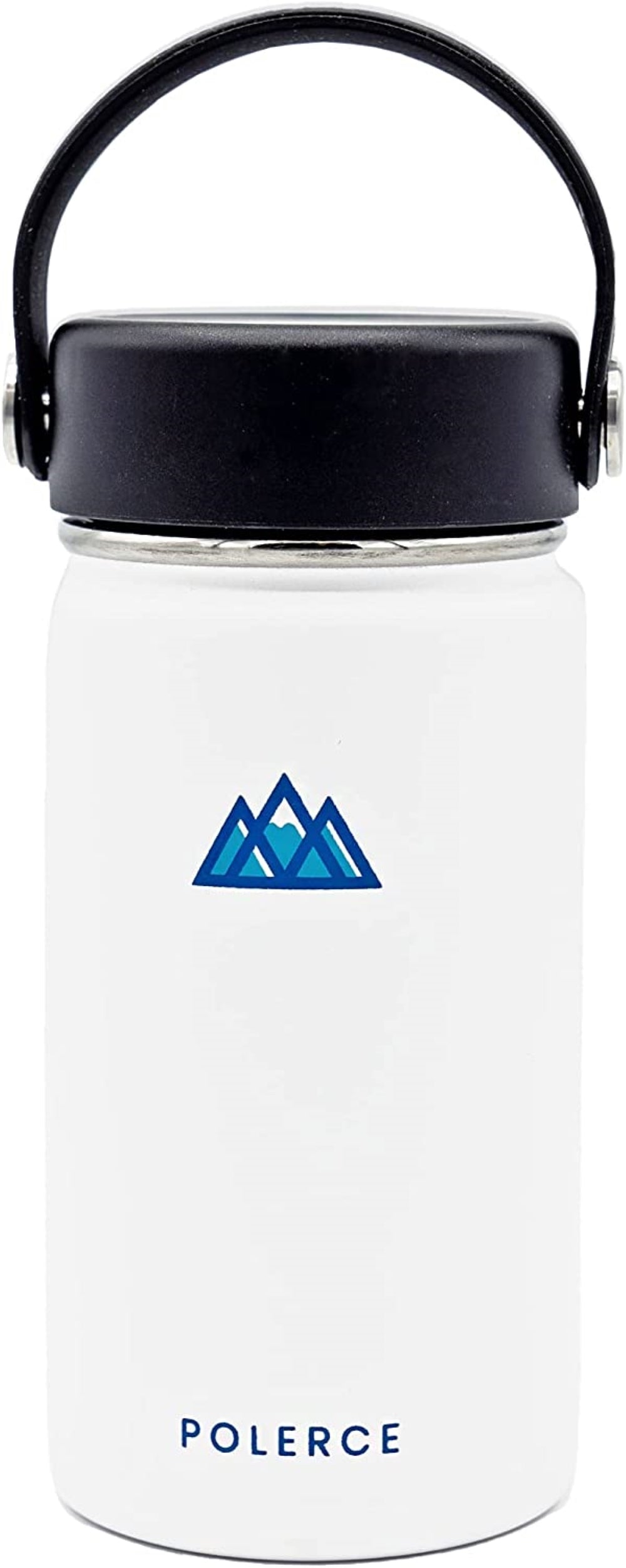 White 12 Oz Stainless Steel Vacuum Insulated Bottle with 3 Lids K210741