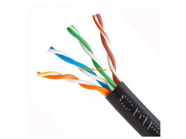 Cat5e Ethernet Network Cable 1000 ft Black W990493