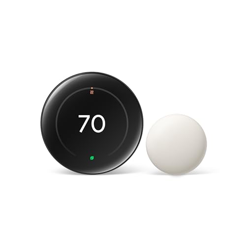 Polished Silver Smart Thermostat with Temperature Sensor K165