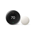 Polished Silver Smart Thermostat with Temperature Sensor K165