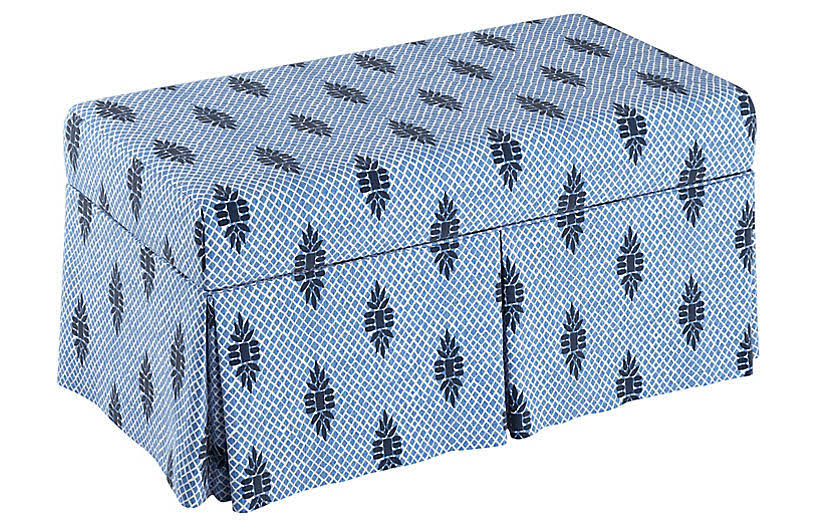 Blue Storage Bench I38254