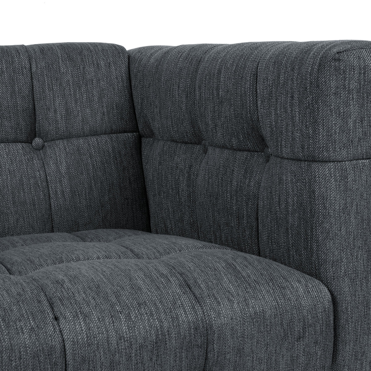 Charcoal and Brown Fabric 5-Seater Living Room Set B9015