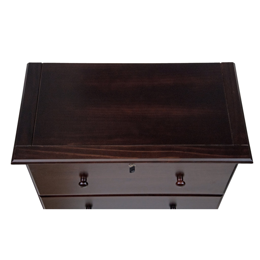 100% Solid Wood 5 Drawer Chest with Lock C64555
