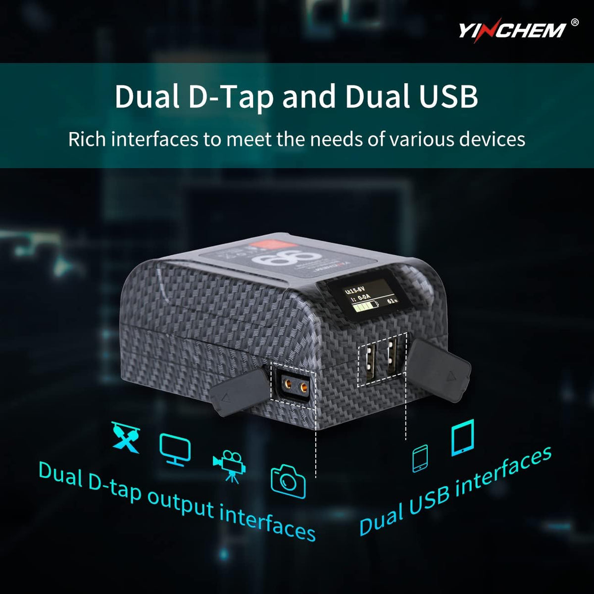 99Wh 14.4V V Mount Lithium-ion Battery with LCD Screen B768