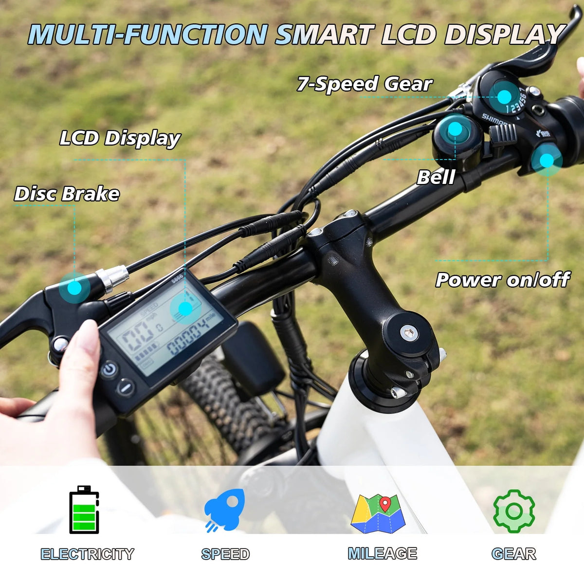 500W 26 Electric Bike with Removable 36V 12Ah Battery S8978