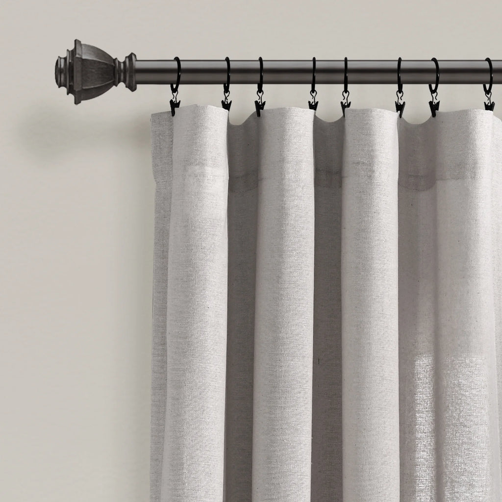 Gray Linen Window Curtain V666