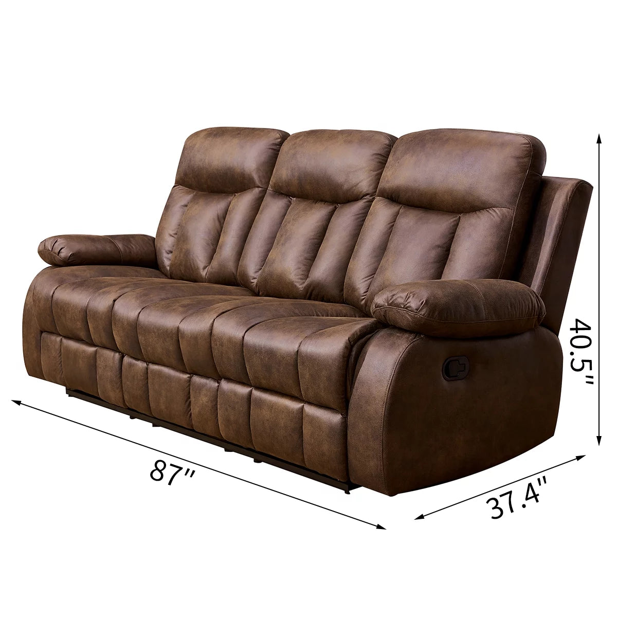 Microfiber Reclining Sofa and Loveseat E6380