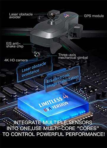 GPS 4K UHD Camera Drone with Obstacle Avoidance and 3-Axis Gimbal Q92510