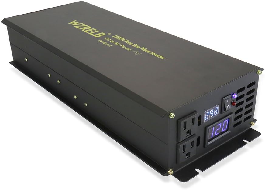 2500W Pure Sine Wave Solar Power Inverter 24V DC to 120V AC P274058
