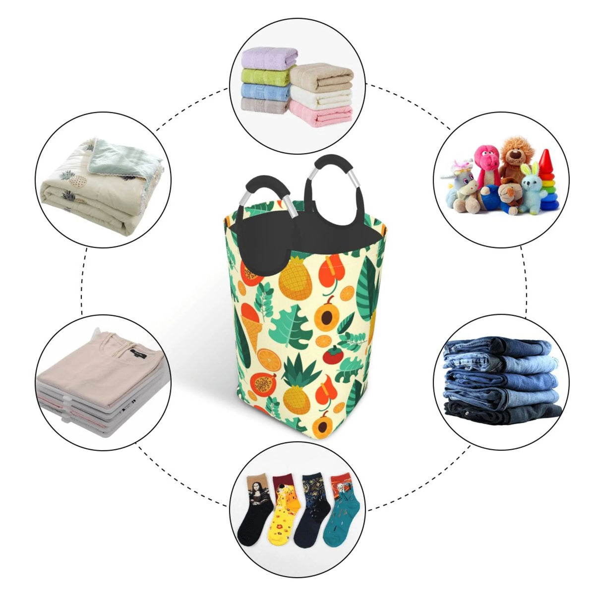 Collapsible Laundry Basket with Handles E83776