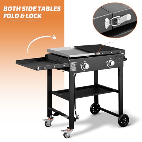 2 Burner Portable Flat Top Gas Grill Q574