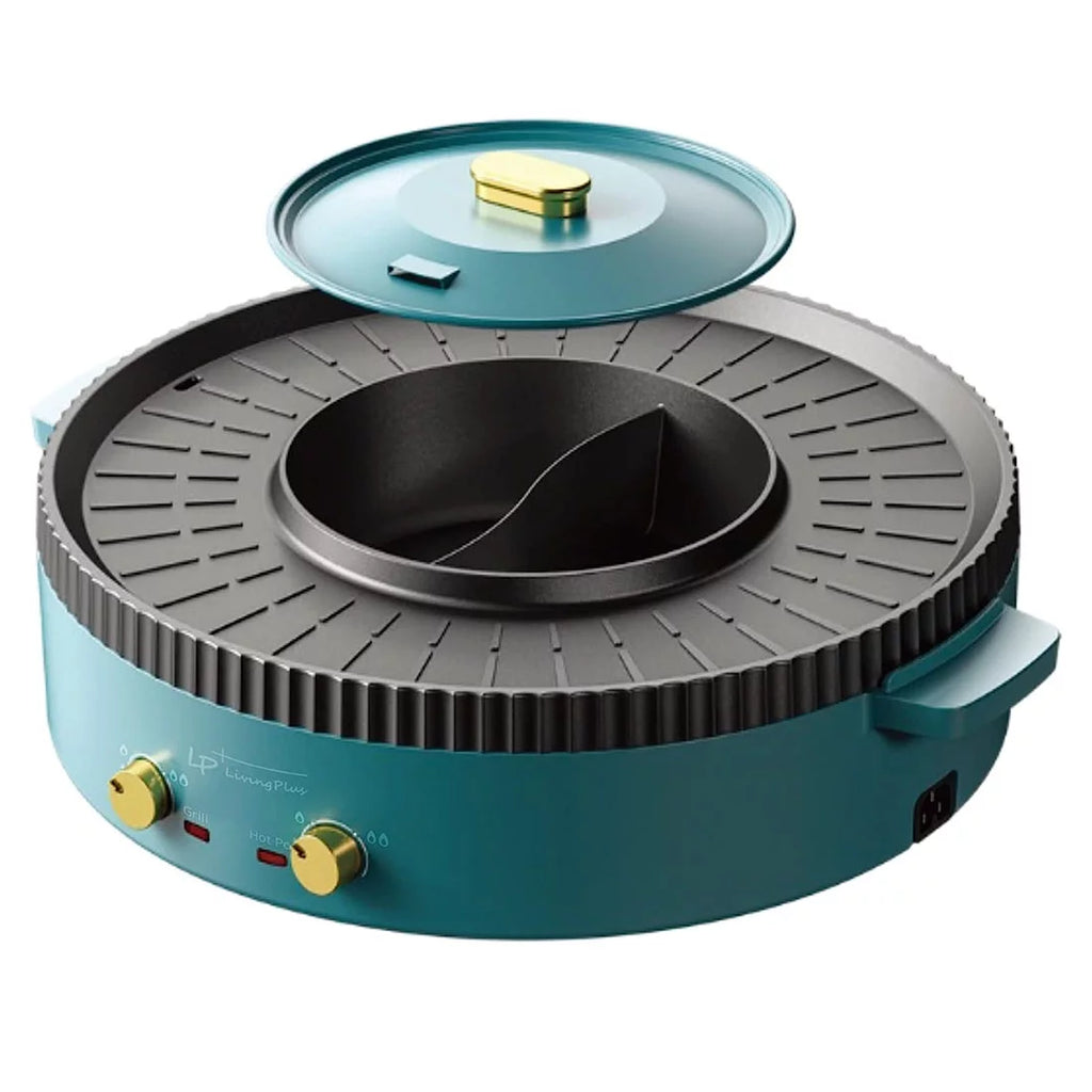 2 in 1 Non-Stick Electric Grill and Hot Pot V77894
