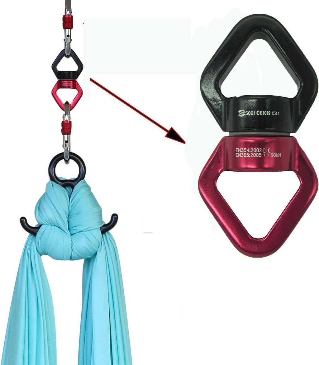 Aerial Silk Dance Hardware Kit with Swivel & Carabiners X63345