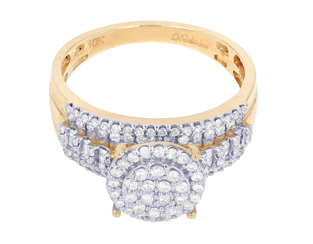 0.78 CT Diamond 10K Yellow Gold Cluster Ring C753168