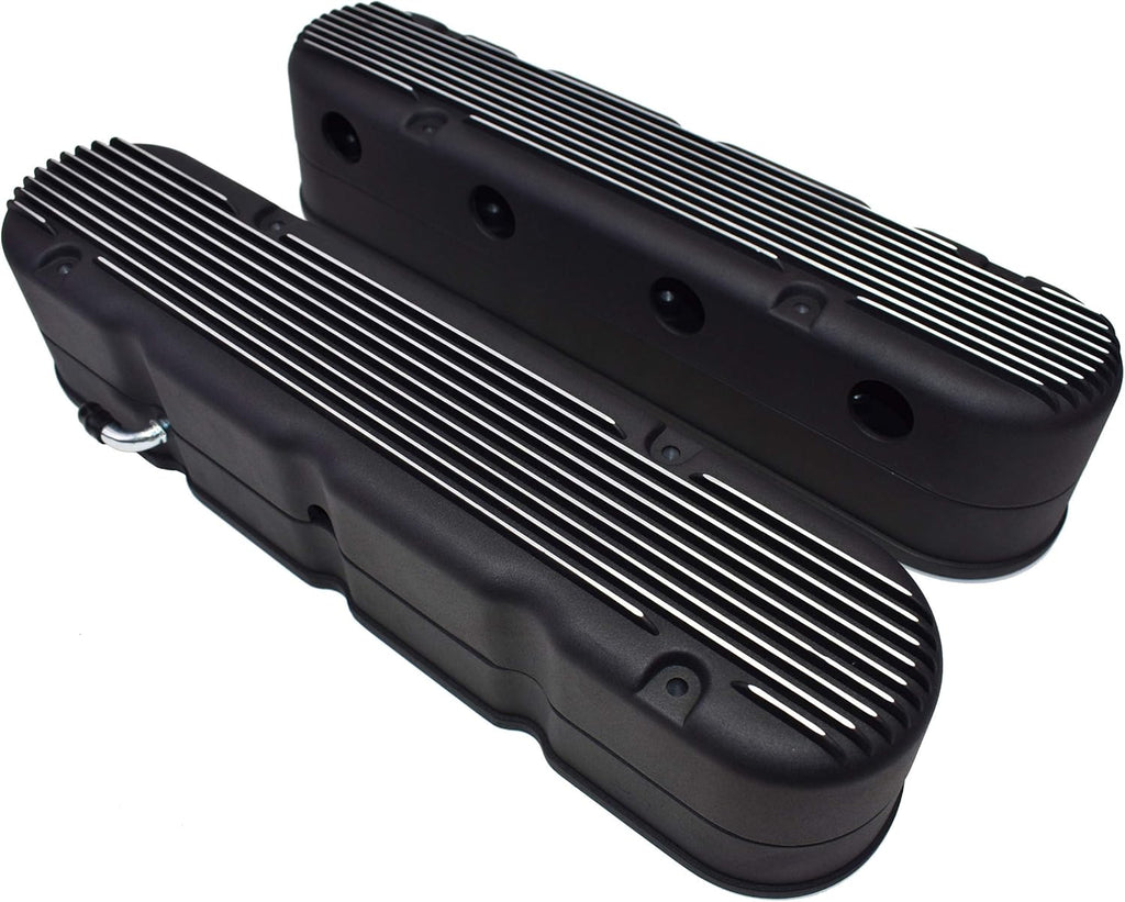Polished Finned Cast Aluminum Valve Covers with Coil Mounts R68467