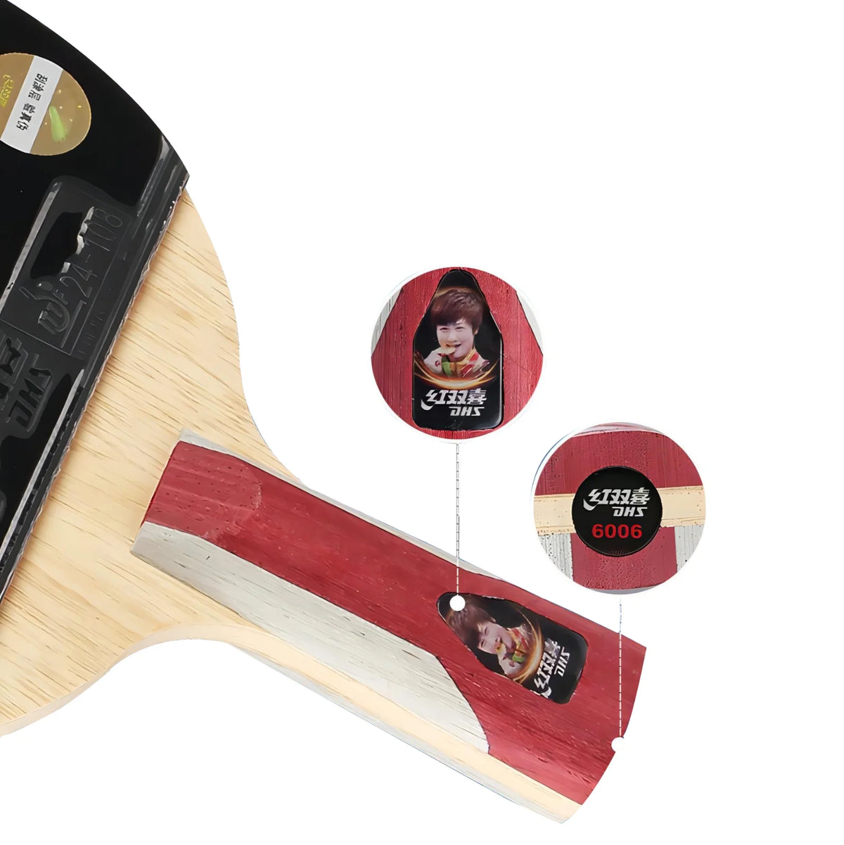 ITTF Approved Table Tennis Racket with Carrying Case V806687