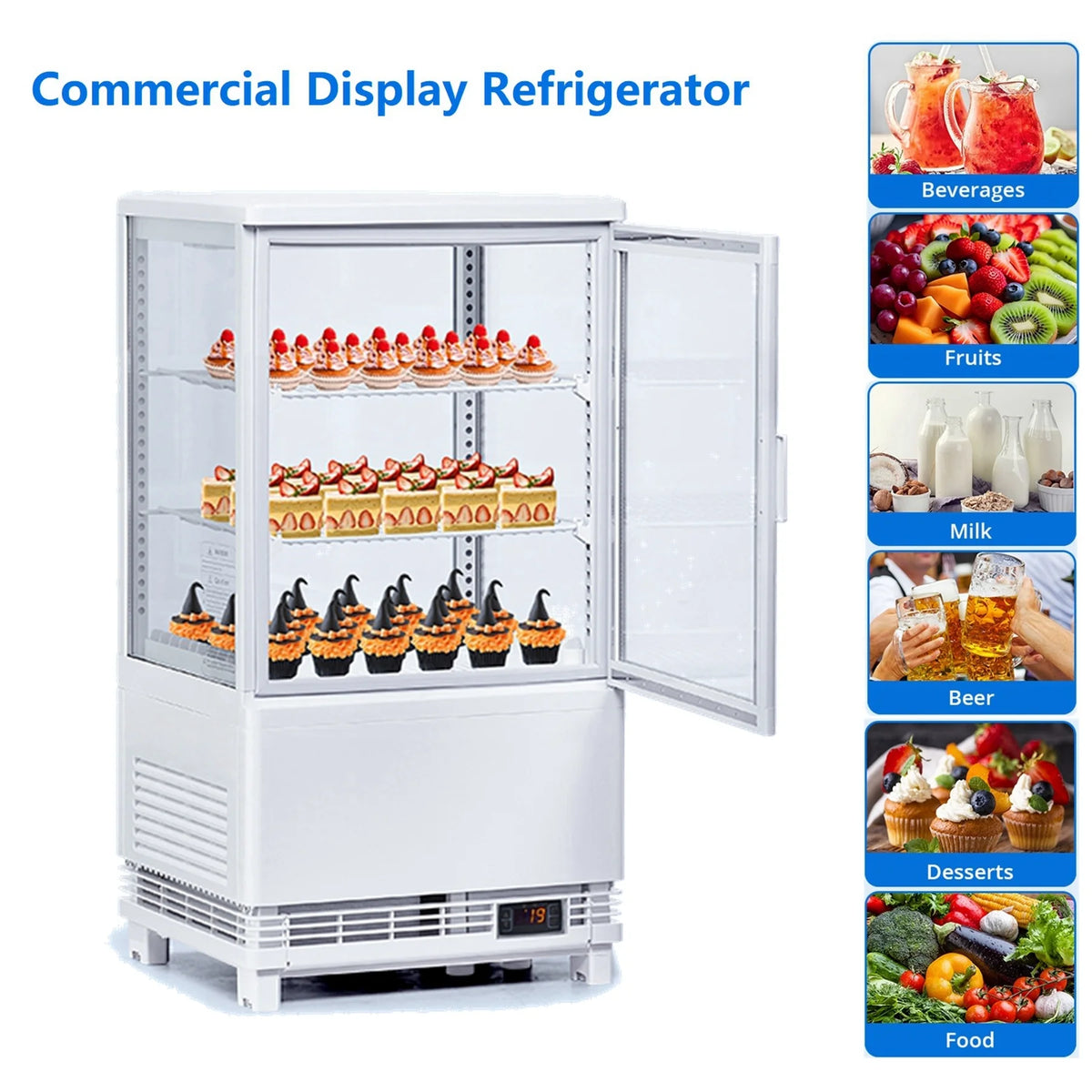 2.1 Cu.Ft Single Door Countertop Refrigerated Display Case X118139