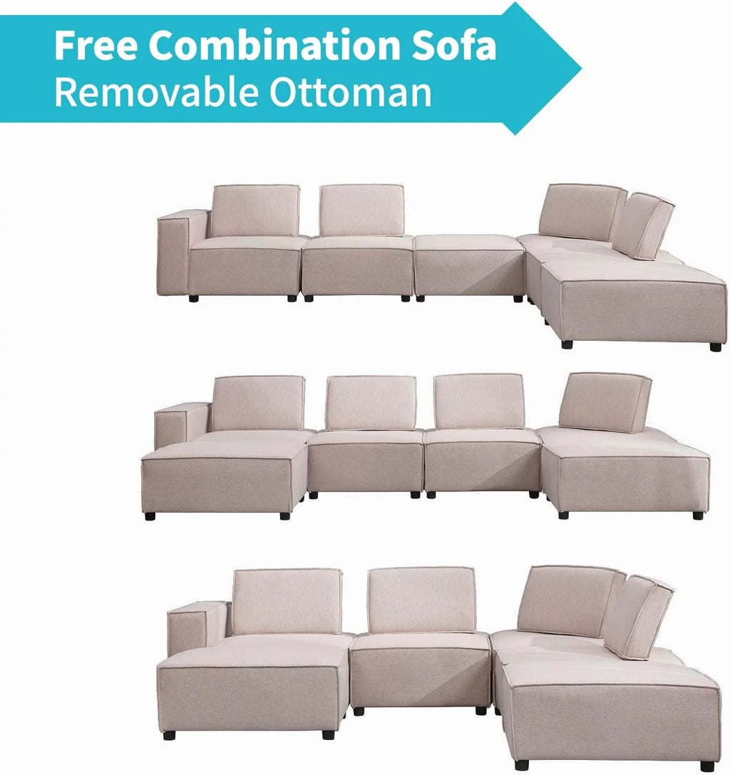 L Shaped Modular Sectional Sofa Couch B546634